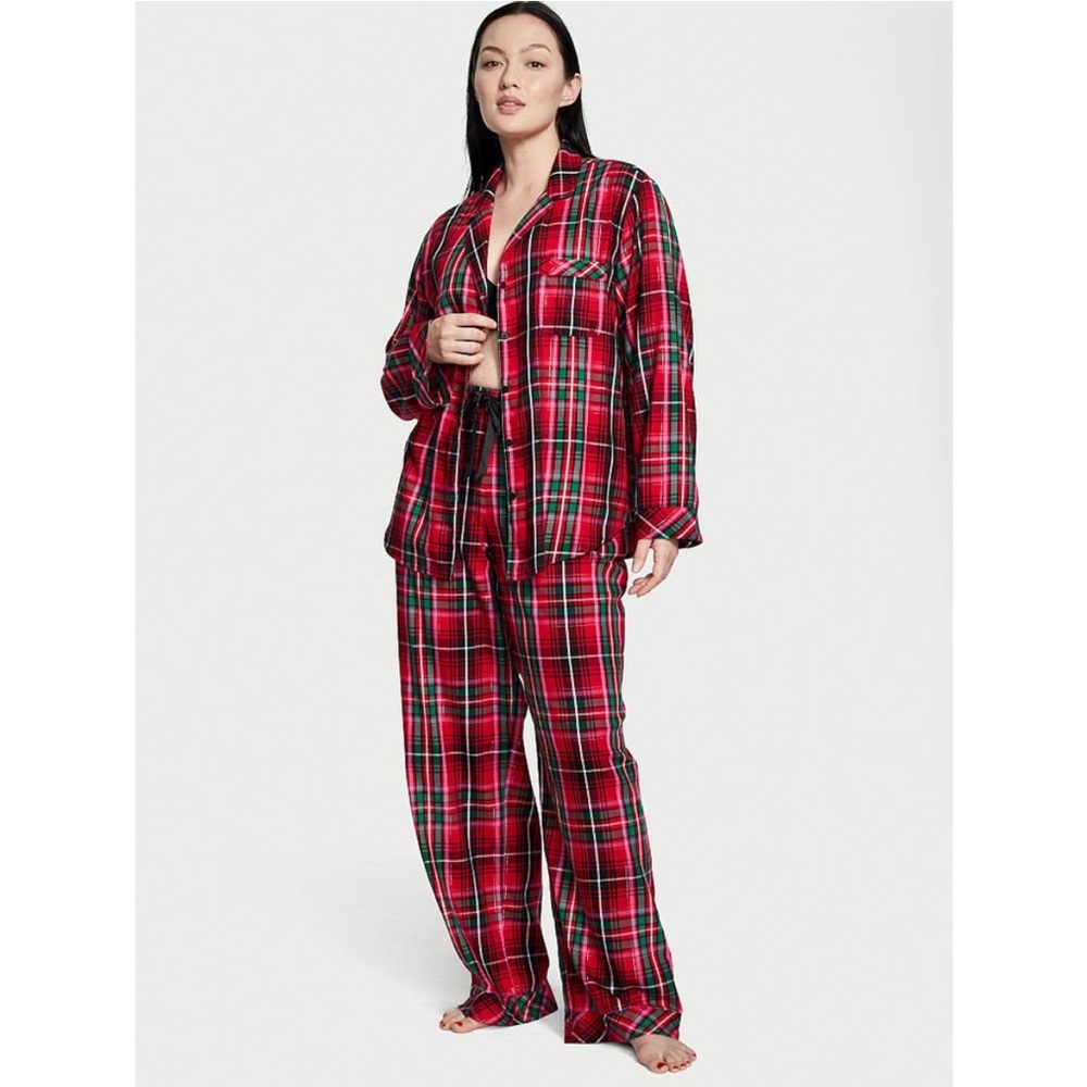 Victoria's Secret NWT Christmas Flannel PJs XXL Tartan Plaid Victoria's Secret